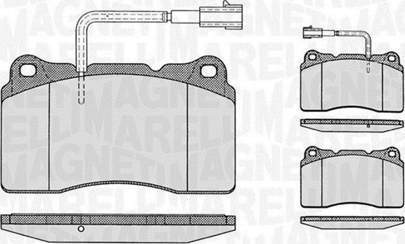 Magneti Marelli 363916060113 - Bremžu uzliku kompl., Disku bremzes ps1.lv