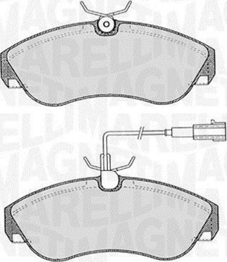 Magneti Marelli 363916060185 - Bremžu uzliku kompl., Disku bremzes ps1.lv