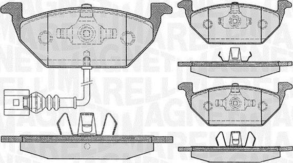 Magneti Marelli 363916060132 - Bremžu uzliku kompl., Disku bremzes ps1.lv