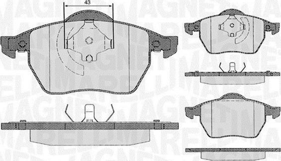 Magneti Marelli 363916060137 - Bremžu uzliku kompl., Disku bremzes ps1.lv