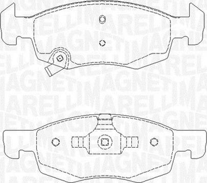 Magneti Marelli 363916060813 - Bremžu uzliku kompl., Disku bremzes ps1.lv