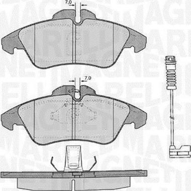 Magneti Marelli 363916060321 - Bremžu uzliku kompl., Disku bremzes ps1.lv