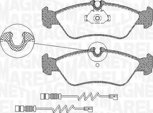 Magneti Marelli 363916060323 - Bremžu uzliku kompl., Disku bremzes ps1.lv