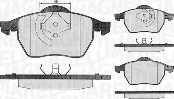 Magneti Marelli 363916060260 - Bremžu uzliku kompl., Disku bremzes ps1.lv