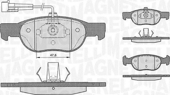 Magneti Marelli 363916060222 - Bremžu uzliku kompl., Disku bremzes ps1.lv