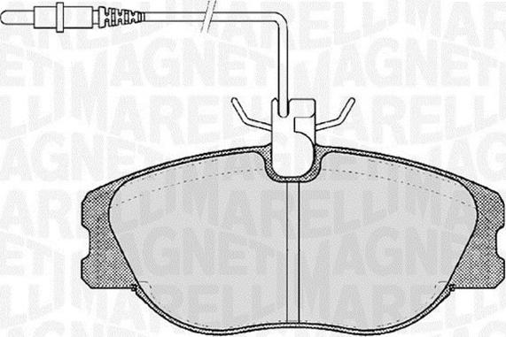 Magneti Marelli 363916060787 - Bremžu uzliku kompl., Disku bremzes ps1.lv