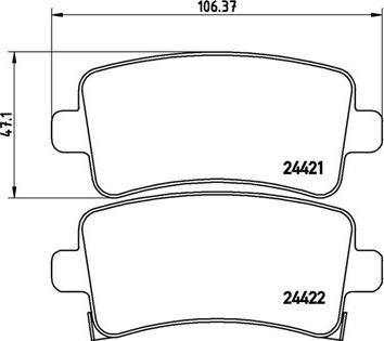 Magneti Marelli 363700459060 - Bremžu uzliku kompl., Disku bremzes ps1.lv