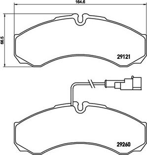 MDR MRP-2100 - Bremžu uzliku kompl., Disku bremzes ps1.lv