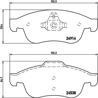 Magneti Marelli 363700468050 - Bremžu uzliku kompl., Disku bremzes ps1.lv