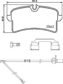 HELLA PAGID 355025291 - Bremžu uzliku kompl., Disku bremzes ps1.lv