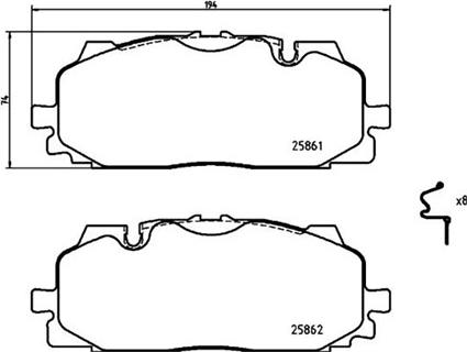 Valeo 606572 - Bremžu uzliku kompl., Disku bremzes ps1.lv