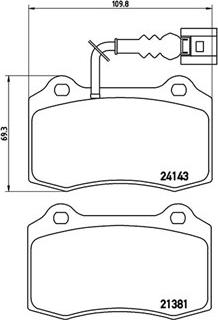 Magneti Marelli 363700485104 - Bremžu uzliku kompl., Disku bremzes ps1.lv