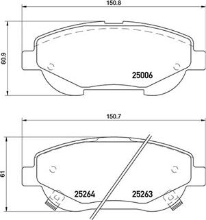 Magneti Marelli 363700483148 - Bremžu uzliku kompl., Disku bremzes ps1.lv