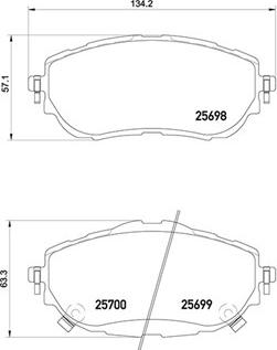 Magneti Marelli 363700483150 - Bremžu uzliku kompl., Disku bremzes ps1.lv