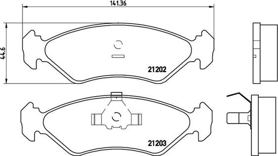 Magneti Marelli 363700424028 - Bremžu uzliku kompl., Disku bremzes ps1.lv