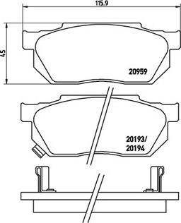 Magneti Marelli 363700428008 - Bremžu uzliku kompl., Disku bremzes ps1.lv