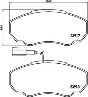 Magneti Marelli 363700423091 - Bremžu uzliku kompl., Disku bremzes ps1.lv