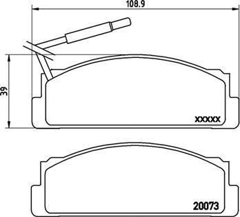 HELLA PAGID 8DB355018911 - Bremžu uzliku kompl., Disku bremzes ps1.lv