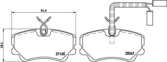 Magneti Marelli 363700423035 - Bremžu uzliku kompl., Disku bremzes ps1.lv