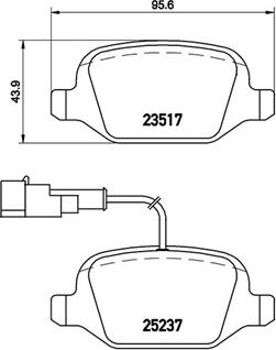 Magneti Marelli 363700423131 - Bremžu uzliku kompl., Disku bremzes ps1.lv