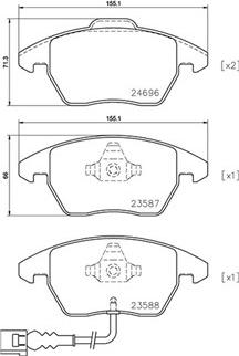 Magneti Marelli 363700585146 - Bremžu uzliku kompl., Disku bremzes ps1.lv