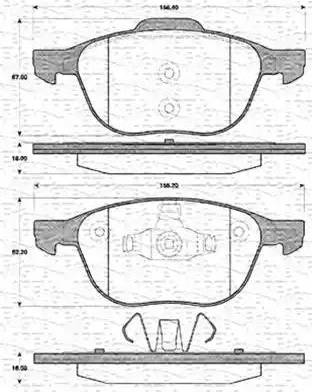 Magneti Marelli 363702161410 - Bremžu uzliku kompl., Disku bremzes ps1.lv