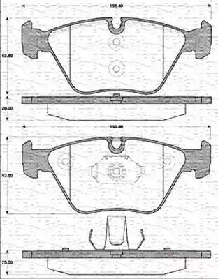 Magneti Marelli 363702161243 - Bremžu uzliku kompl., Disku bremzes ps1.lv