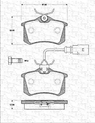 Magneti Marelli 363702161259 - Bremžu uzliku kompl., Disku bremzes ps1.lv