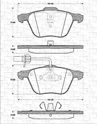 Magneti Marelli 363702161228 - Bremžu uzliku kompl., Disku bremzes ps1.lv