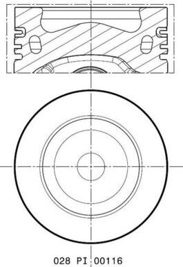 MAHLE 028PI00116001 - Virzulis ps1.lv