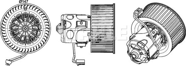 MAHLE AB 151 000P - Salona ventilators ps1.lv