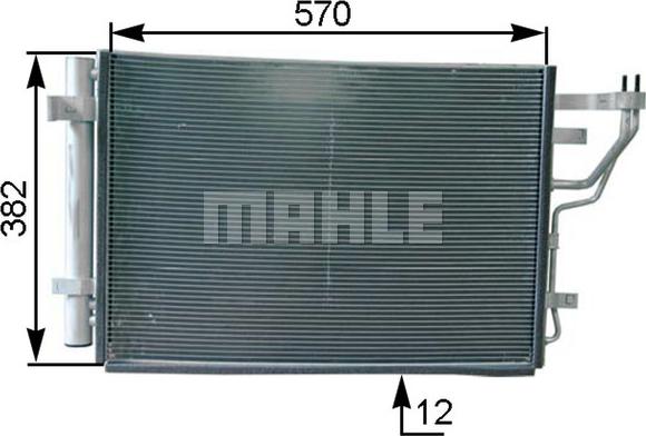 MAHLE AC 442 000P - Kondensators, Gaisa kond. sistēma ps1.lv