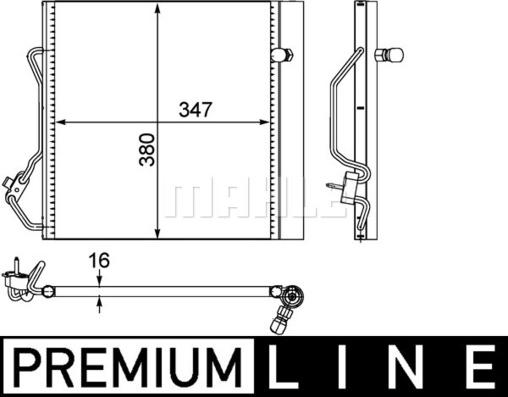 MAHLE AC 451 000P - Kondensators, Gaisa kond. sistēma ps1.lv