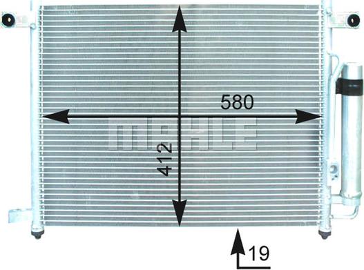 MAHLE AC 428 000P - Kondensators, Gaisa kond. sistēma ps1.lv