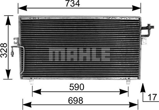 MAHLE AC 187 000S - Kondensators, Gaisa kond. sistēma ps1.lv