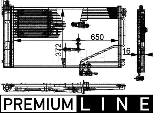 MAHLE AC 346 000P - Kondensators, Gaisa kond. sistēma ps1.lv