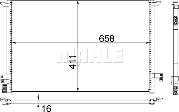 MAHLE AC 295 000S - Kondensators, Gaisa kond. sistēma ps1.lv