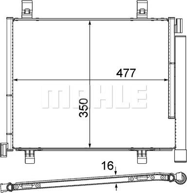 MAHLE AC 747 000P - Kondensators, Gaisa kond. sistēma ps1.lv