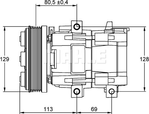 MAHLE ACP 101 000P - Kompresors, Gaisa kond. sistēma ps1.lv