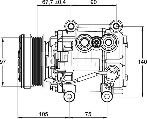 MAHLE ACP 1113 000P - Kompresors, Gaisa kond. sistēma ps1.lv