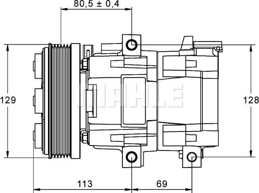 MAHLE ACP 88 000P - Kompresors, Gaisa kond. sistēma ps1.lv