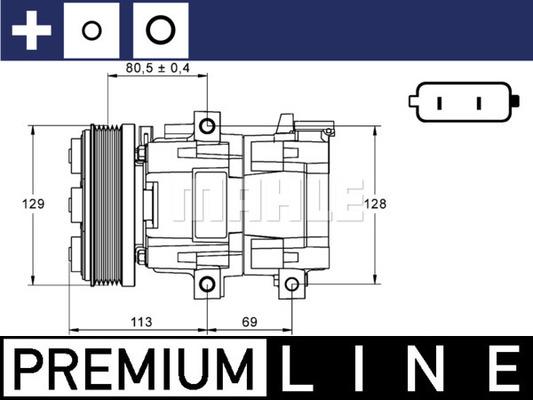 MAHLE ACP 88 000P - Kompresors, Gaisa kond. sistēma ps1.lv