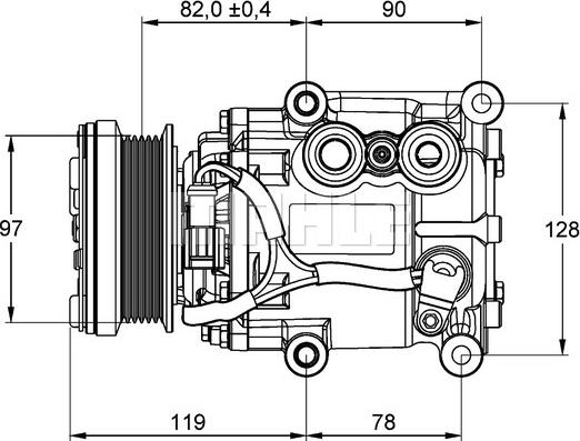 MAHLE ACP 22 000P - Kompresors, Gaisa kond. sistēma ps1.lv