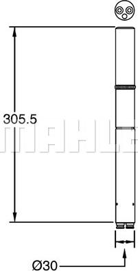 MAHLE AD 284 000P - Sausinātājs, Kondicionieris ps1.lv