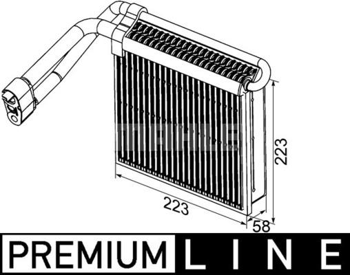 MAHLE AE 98 000P - Iztvaikotājs, Gaisa kondicionēšanas sistēma ps1.lv