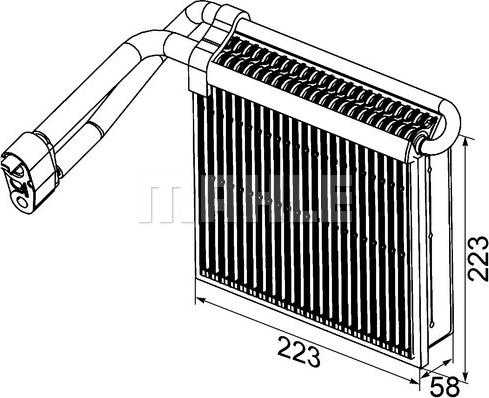 MAHLE AE 98 000P - Iztvaikotājs, Gaisa kondicionēšanas sistēma ps1.lv