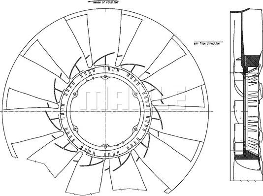 MAHLE CFW 56 000P - Ventilatora darba rats, Motora dzesēšanas sistēma ps1.lv