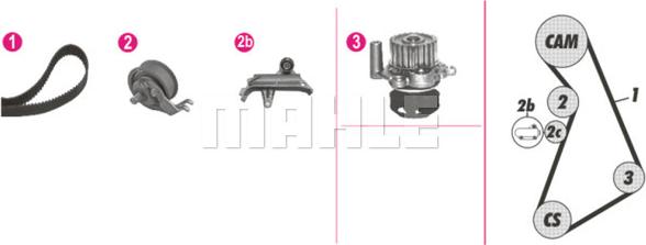 MAHLE CPK 91 000P - Ūdenssūknis + Zobsiksnas komplekts ps1.lv