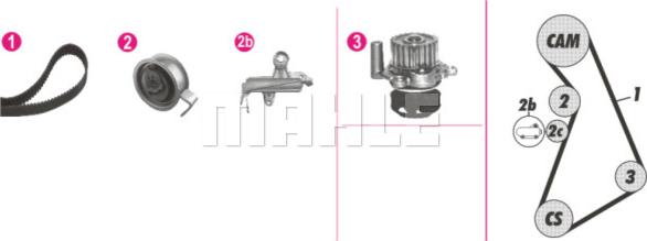 MAHLE CPK 92 000P - Ūdenssūknis + Zobsiksnas komplekts ps1.lv