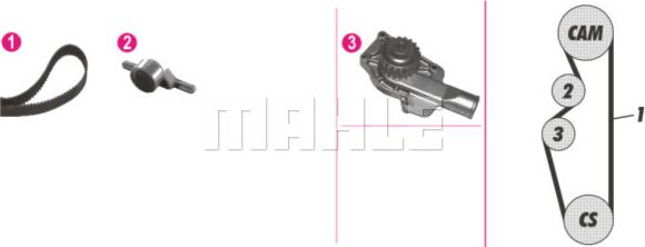 MAHLE CPK 52 000P - Ūdenssūknis + Zobsiksnas komplekts ps1.lv
